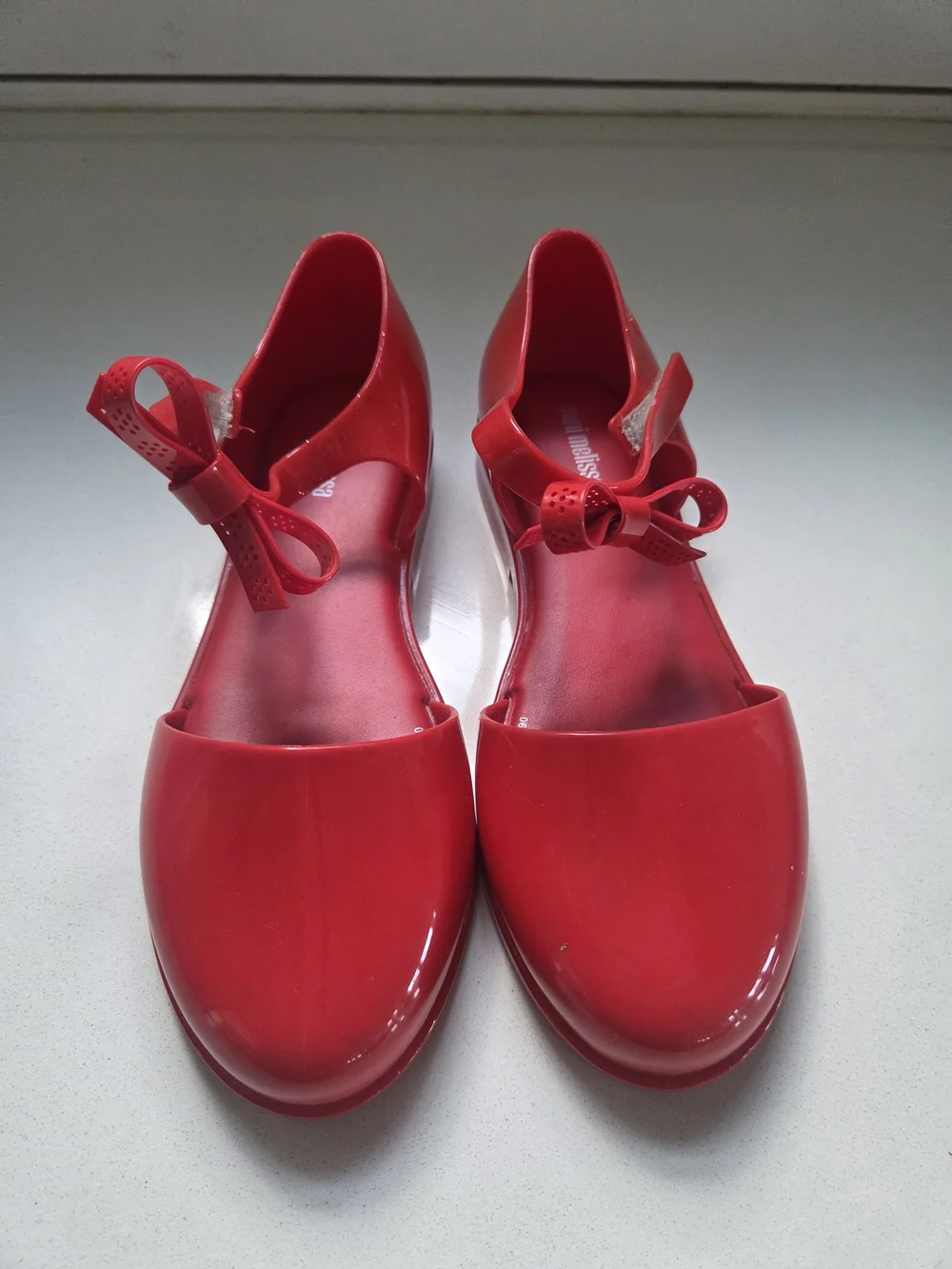 Mini Melissa Glossy Red RedMary Jane Flats